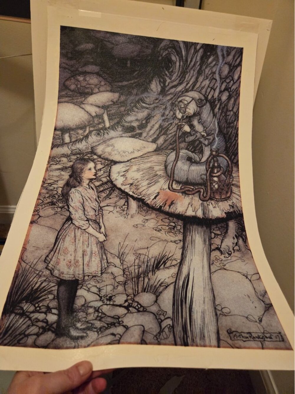 Alice in Wonderland Oil on Canvas Painting - Unframed